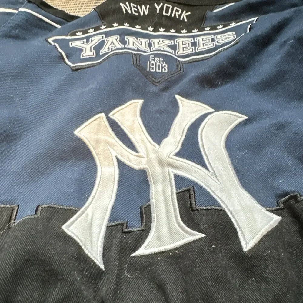 G-III Sports New York Yankees MLB Baseball Jacket Size Boys M 12-14 Blue Black